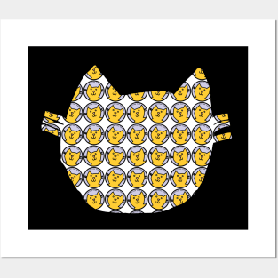 Portrait Yellow Cats for Kids Pattern Posters and Art